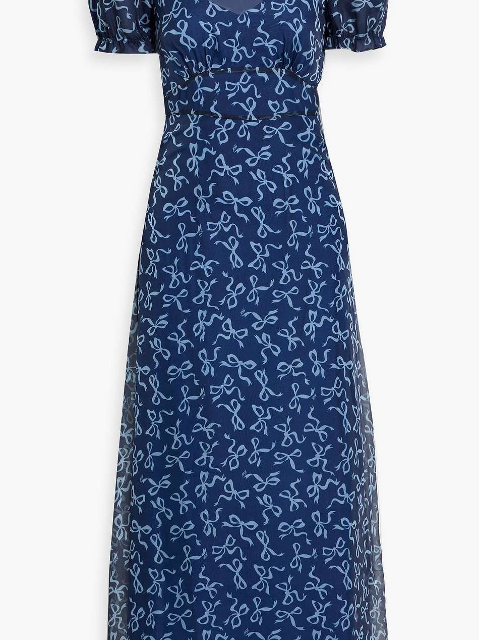 elizabeth printed silk-chiffon maxi dress