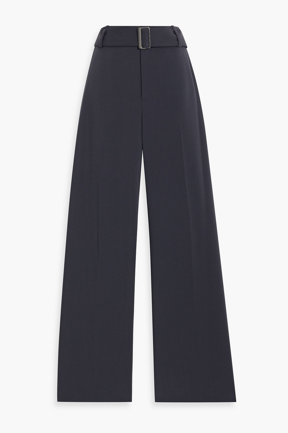 Vince Belted Crepe Wide-leg Pants
