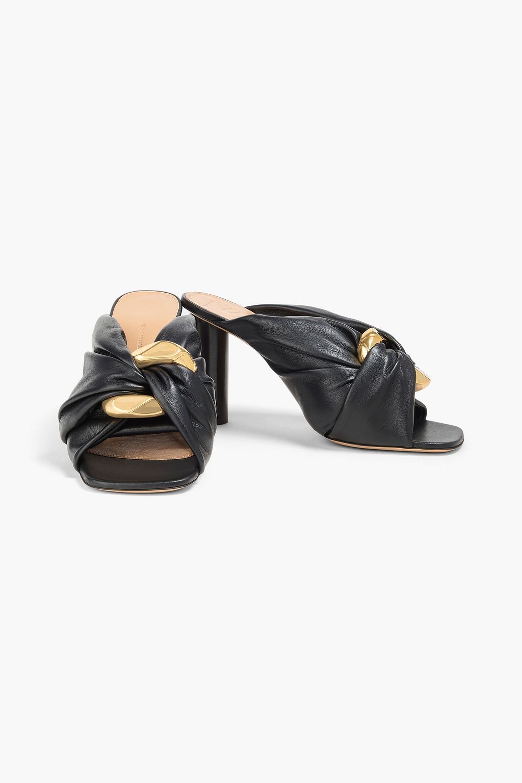 JW ANDERSON حذاء ميول من الجلد بقصّة ملفوفة وبتصميم مزركش