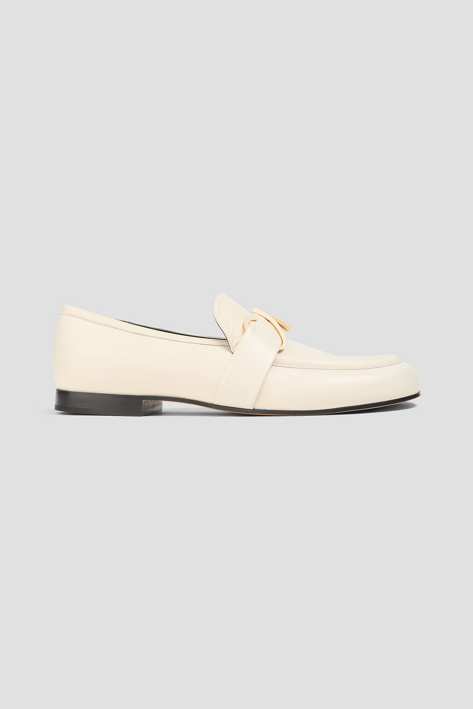 Proenza Schouler Embellished Leather Loafers In Cream