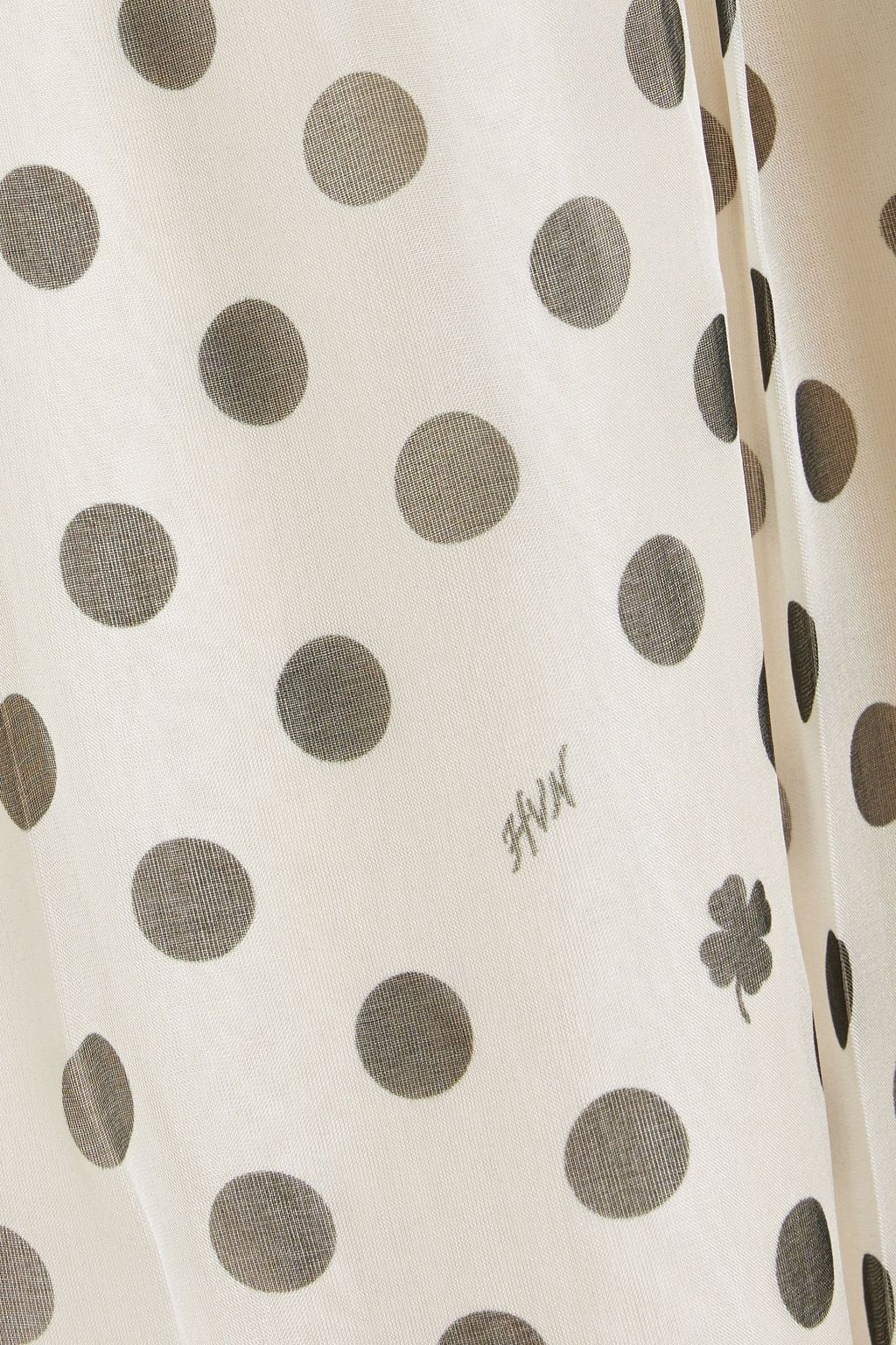HVN Fromer polka-dot silk-chiffon maxi dress