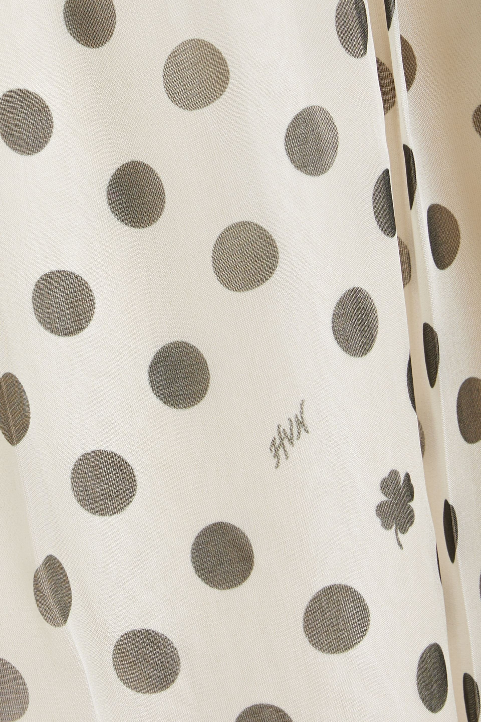 Shop Hvn Fromer Polka-dot Silk-chiffon Maxi Dress In Ivory