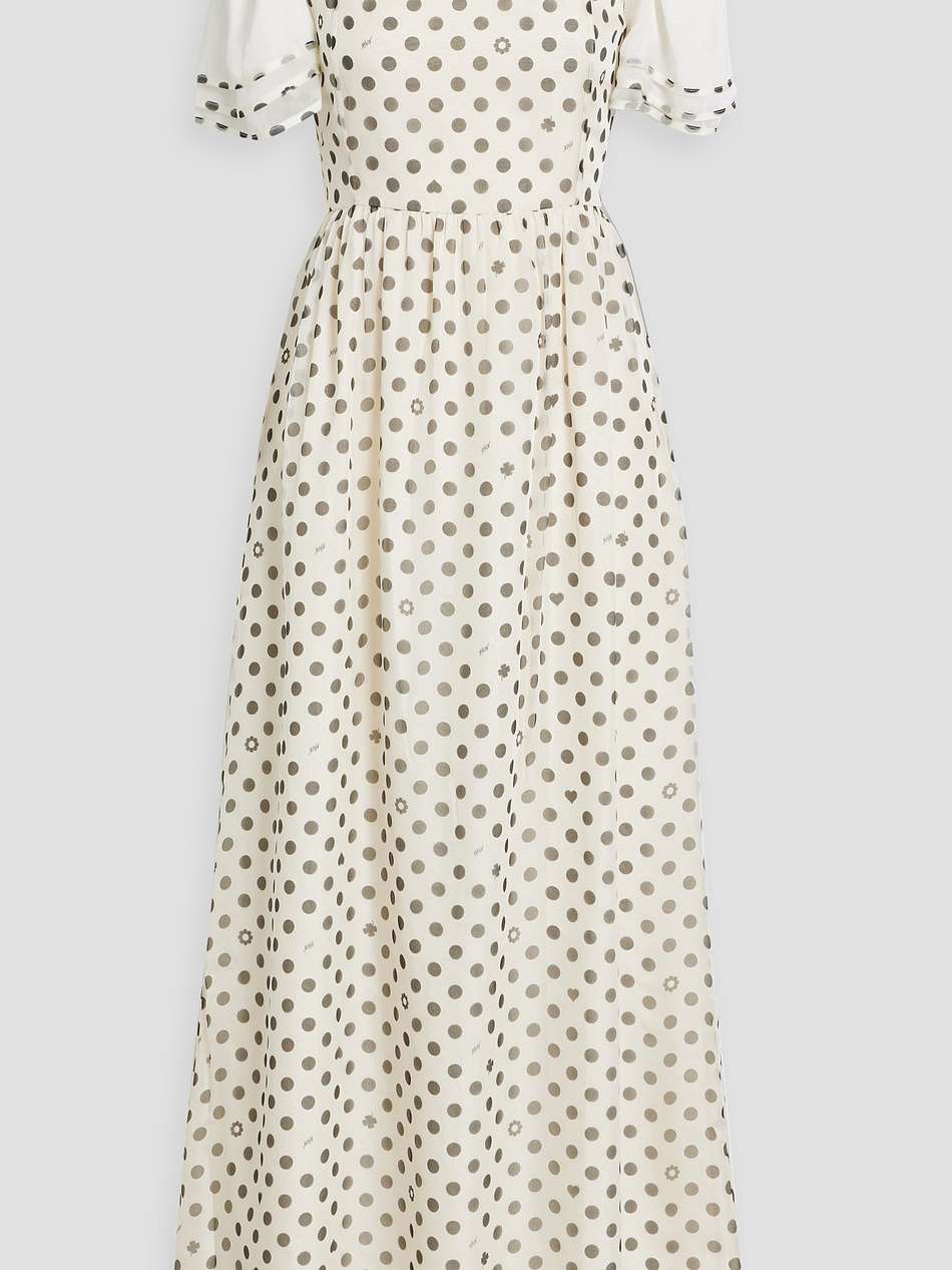 fromer polka-dot silk-chiffon maxi dress