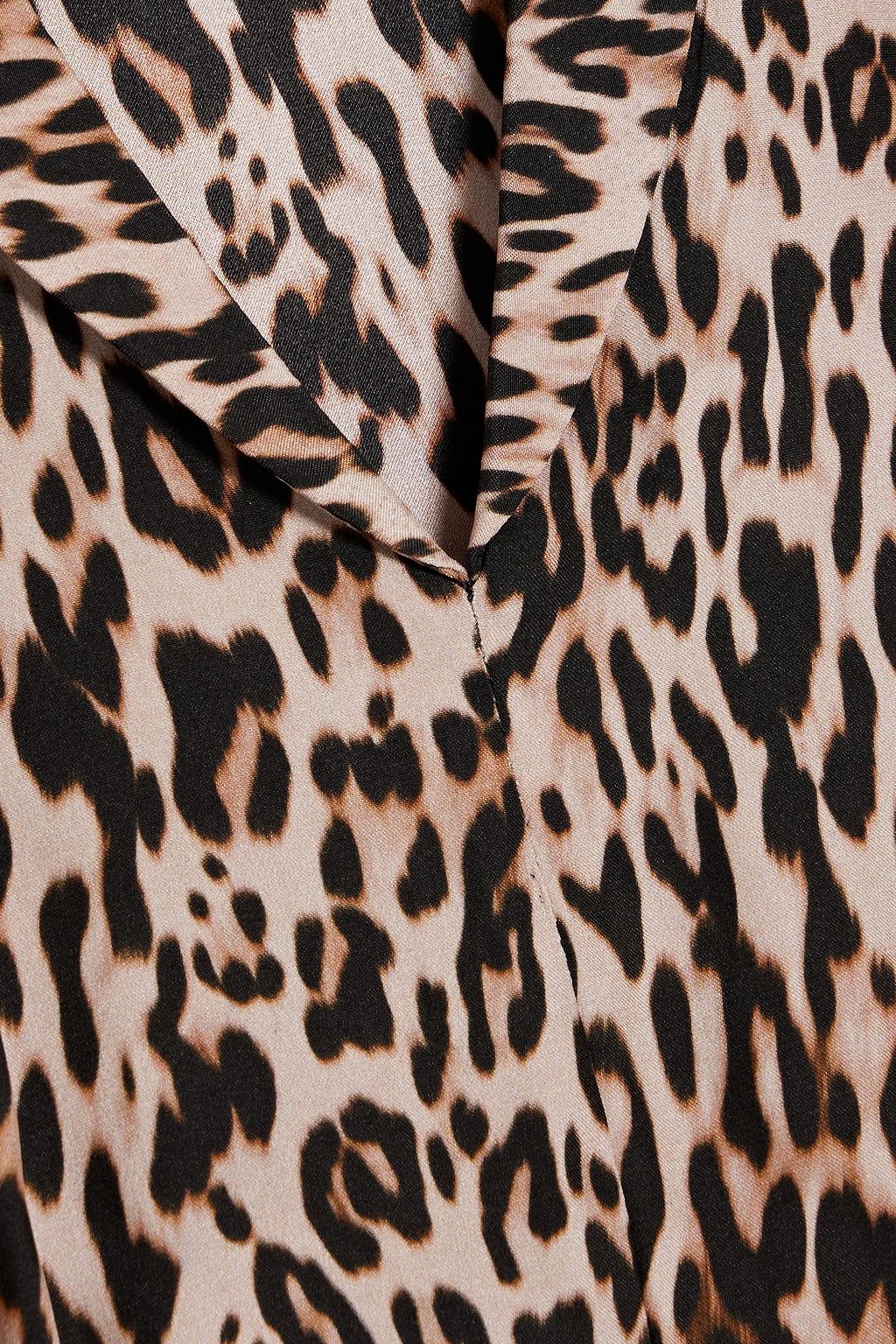 HVN Morgan leopard-print silk dress