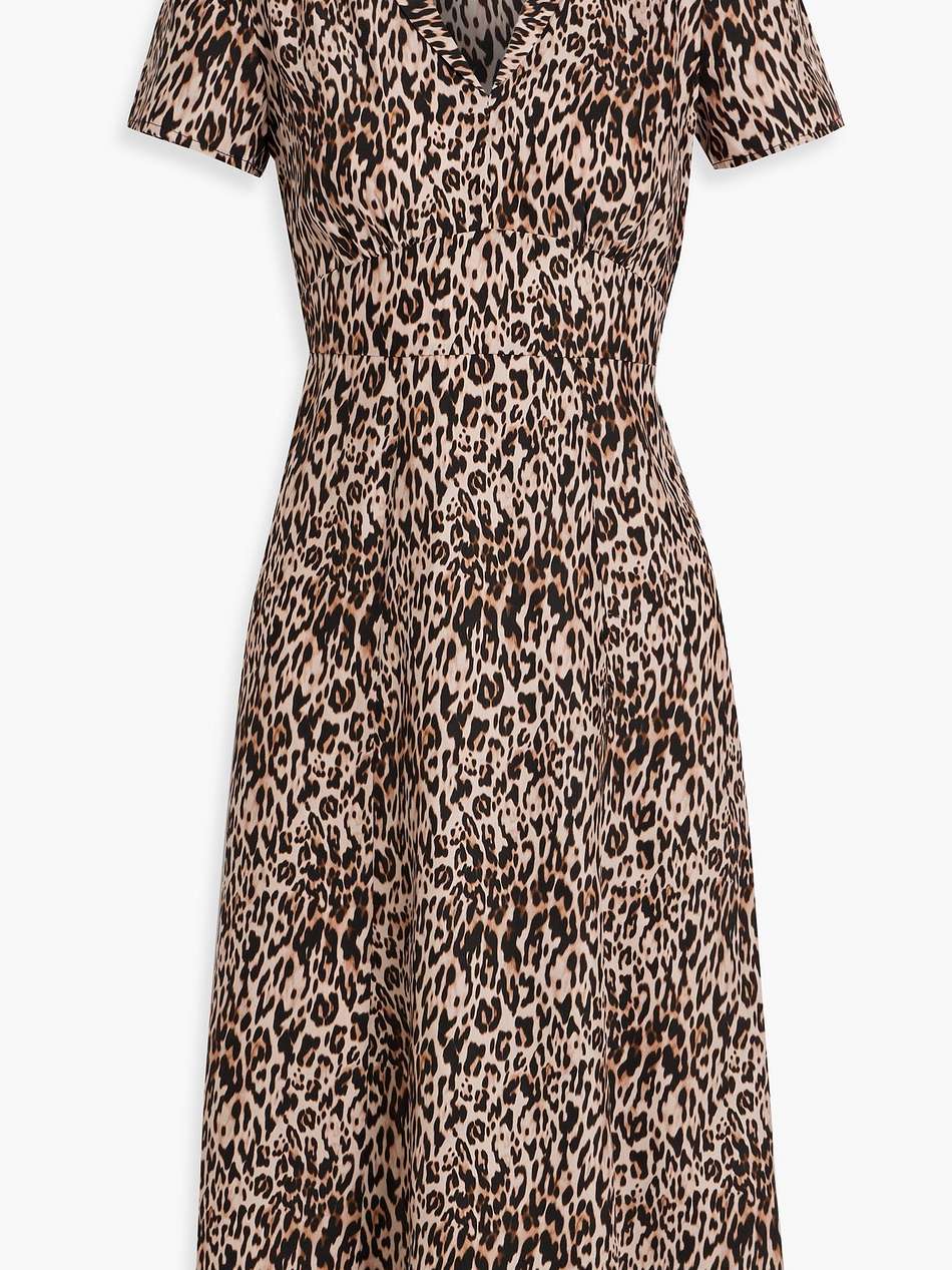 morgan leopard-print silk dress