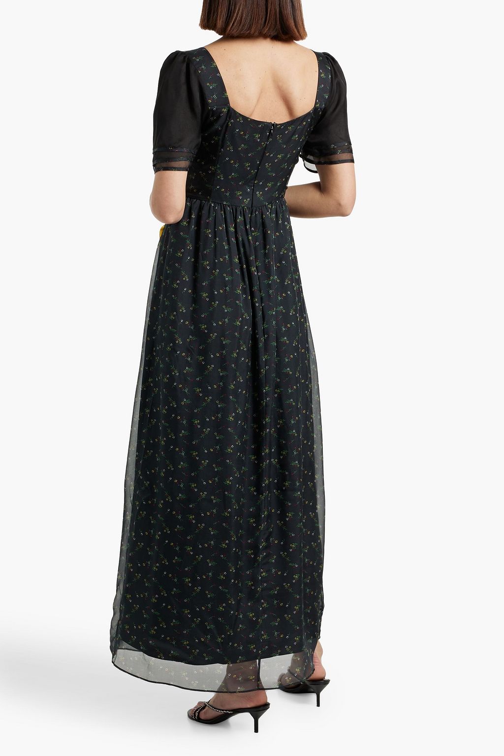 HVN Fromer floral-print silk-chiffon maxi dress