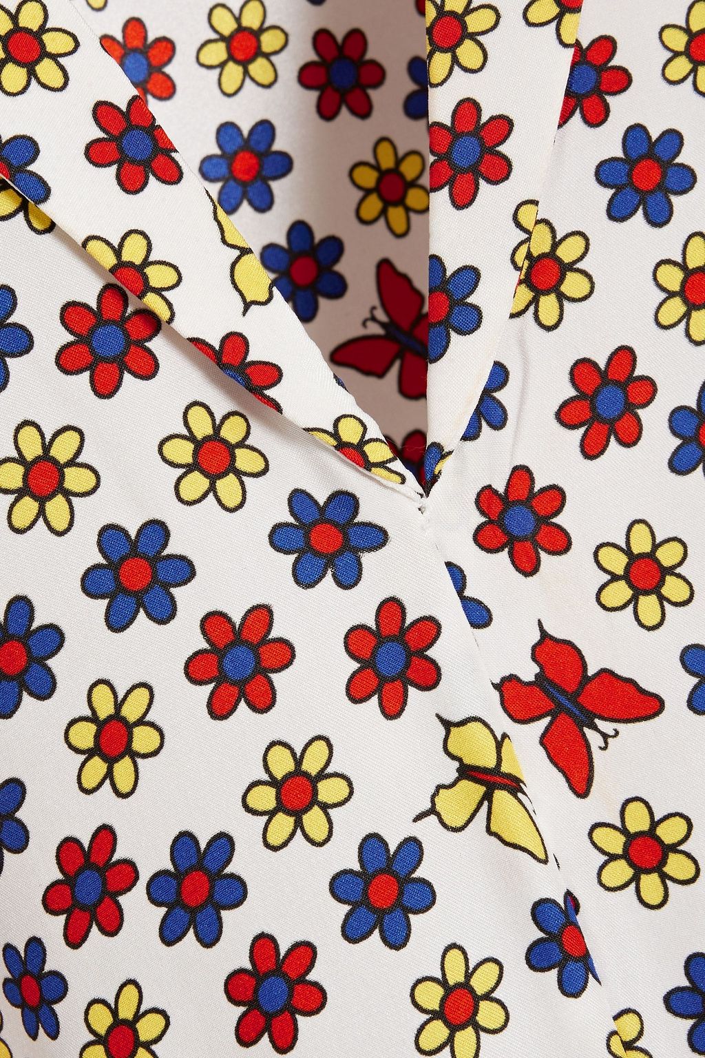HVN Morgan floral-print silk mini dress