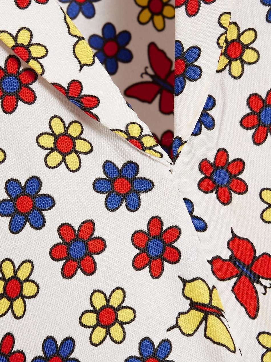 morgan floral-print silk mini dress