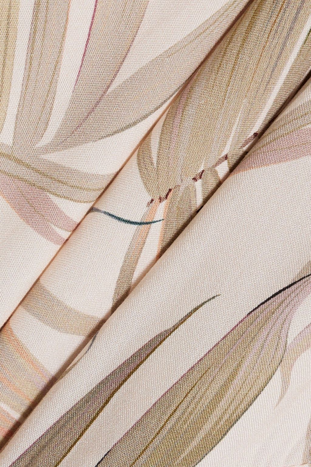 MELISSA ODABASH Gemma printed crepe wrap top