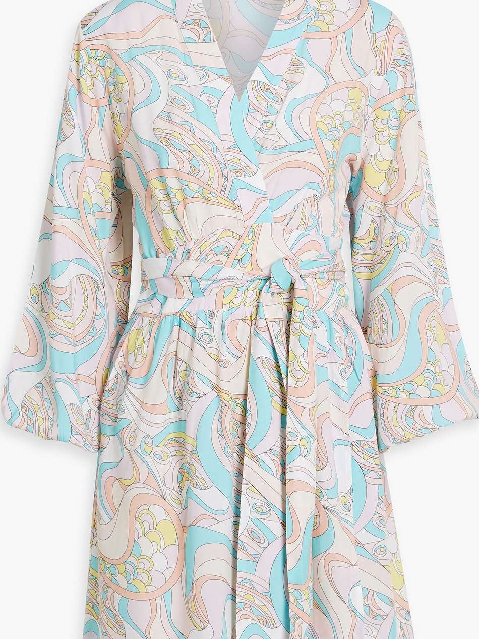 juliet paisley-print voile mini wrap dress