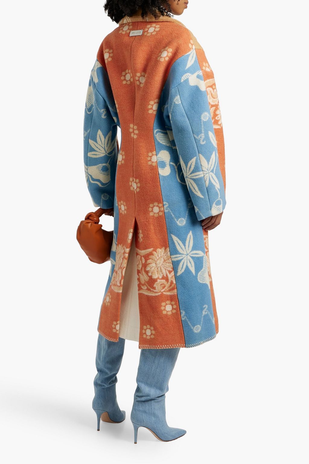 RAVE REVIEW Sally patchwork-effect wool-jacquard coat