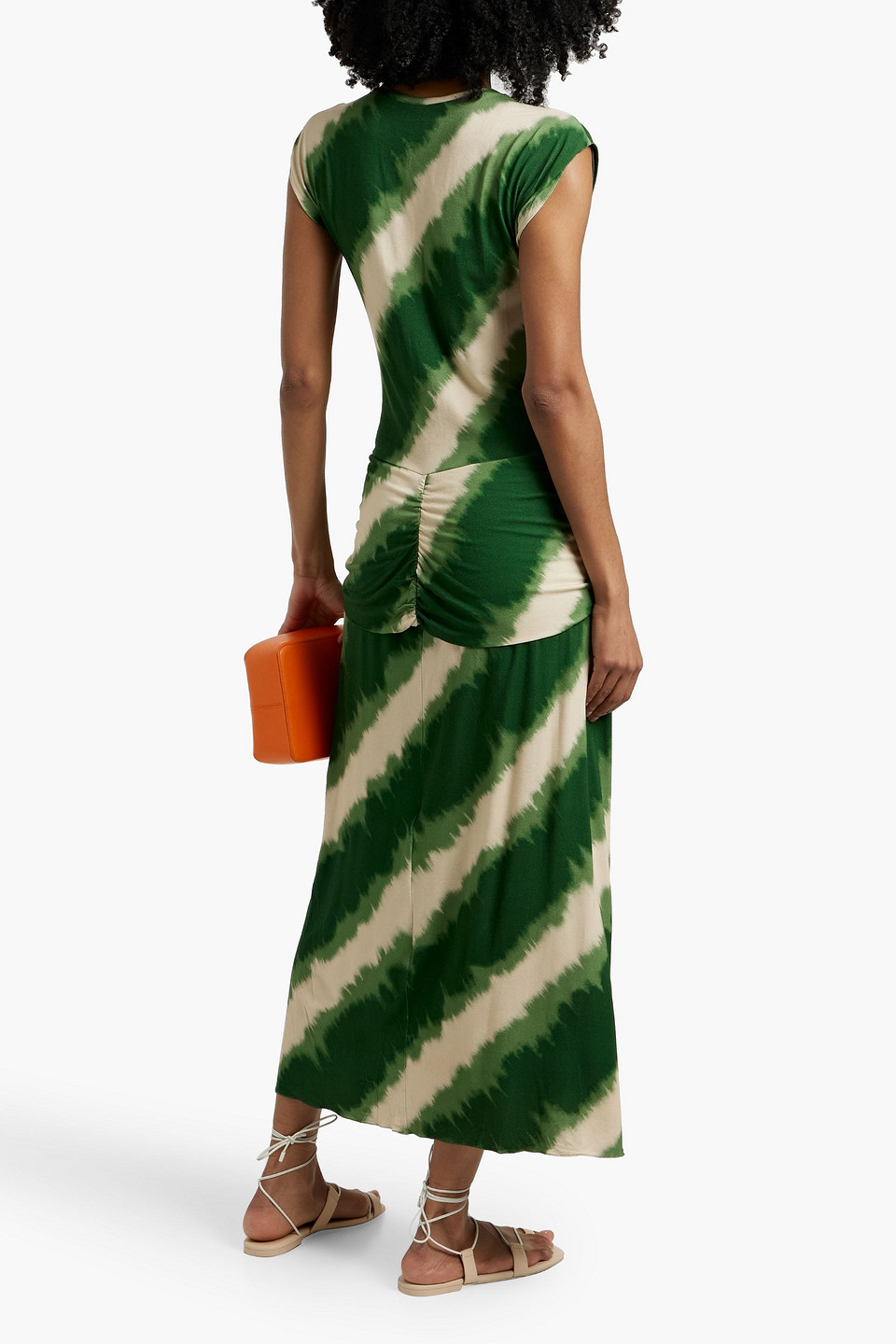JOHANNA ORTIZ WRAPPED IN COLOR KNOTTED PRINTED STRETCH-JERSEY MAXI DRESS