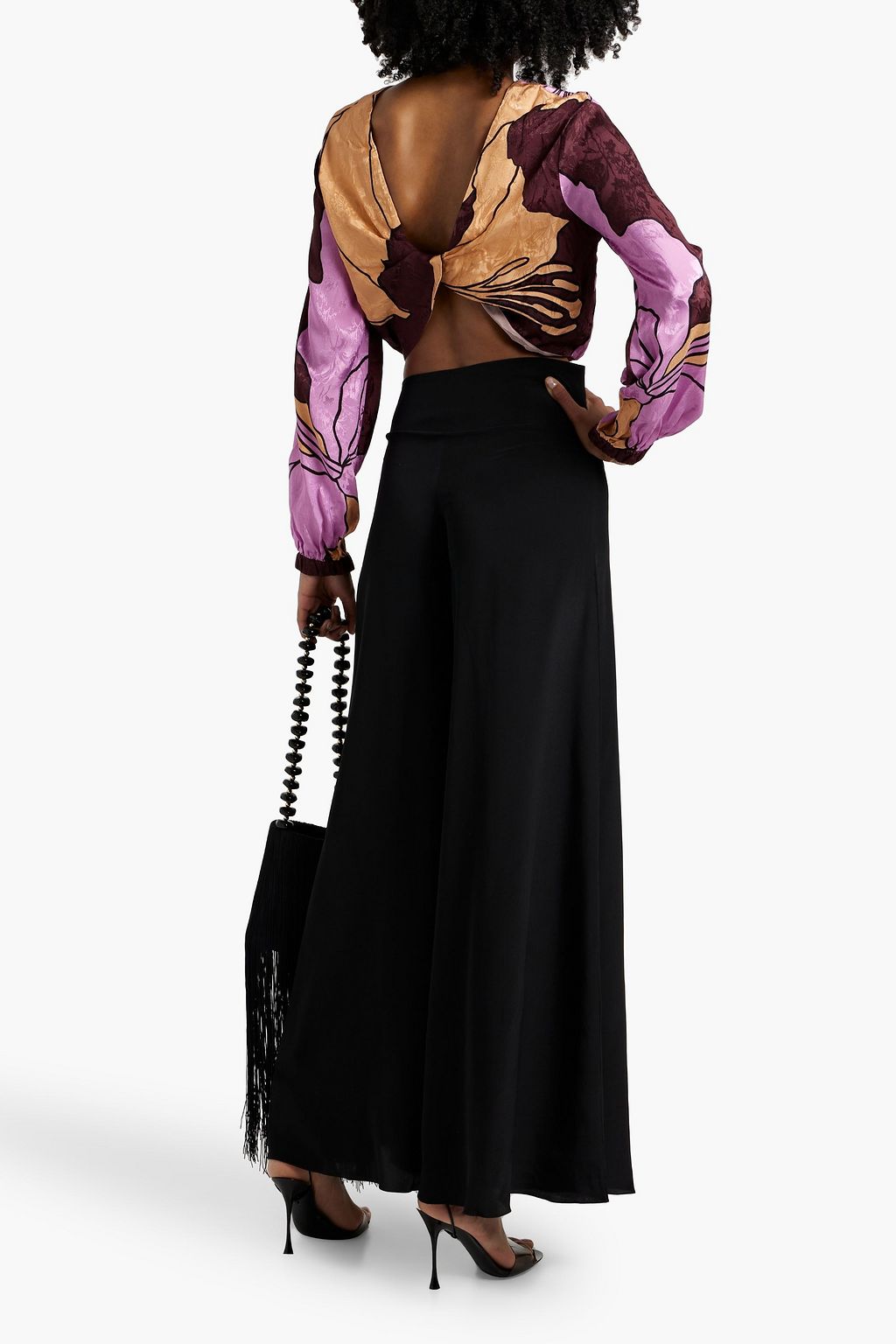JOHANNA ORTIZ Land of Song silk-crepe wide-leg pants