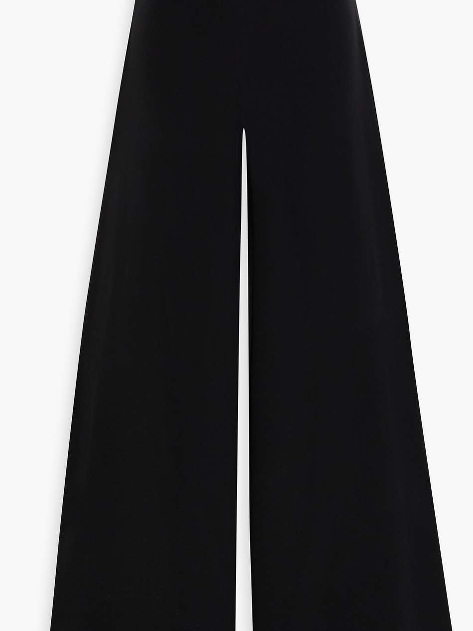 land of song silk-crepe wide-leg pants