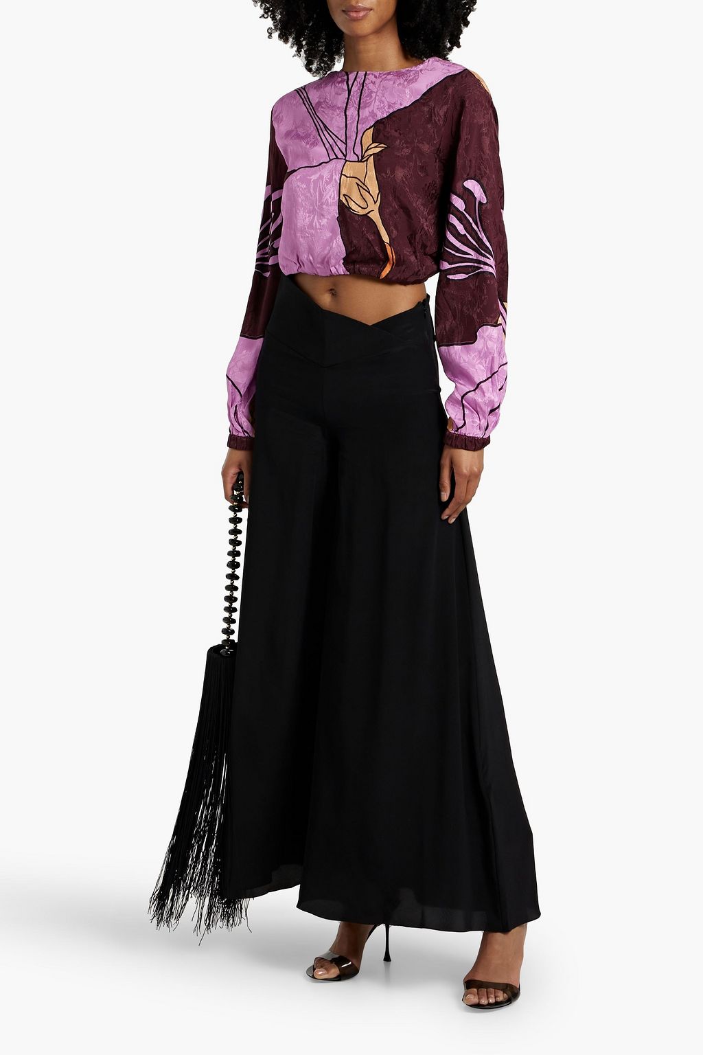 JOHANNA ORTIZ Land of Song silk-crepe wide-leg pants