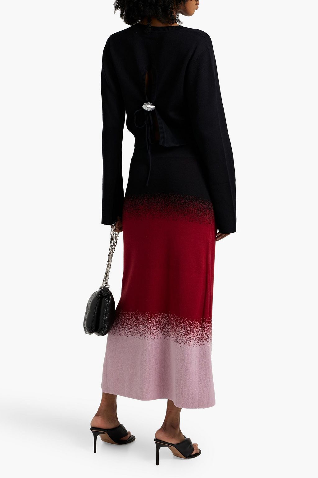 JOHANNA ORTIZ Scapes jacquard-knit Pima cotton midi skirt