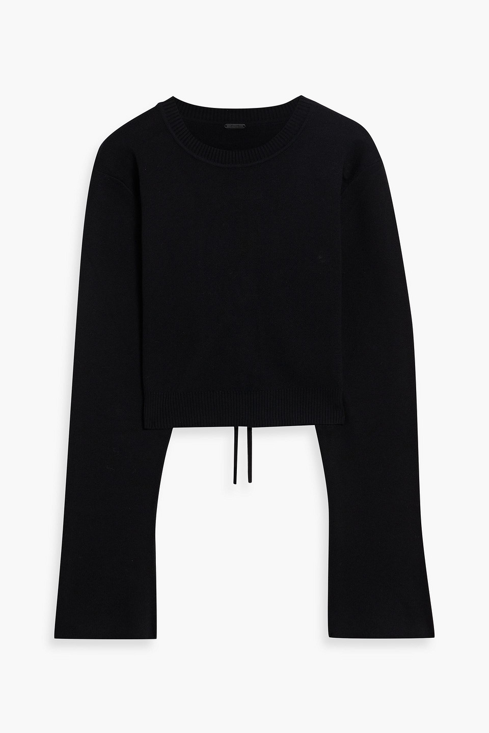 Johanna Ortiz Cropped Pima Cotton Top In Black
