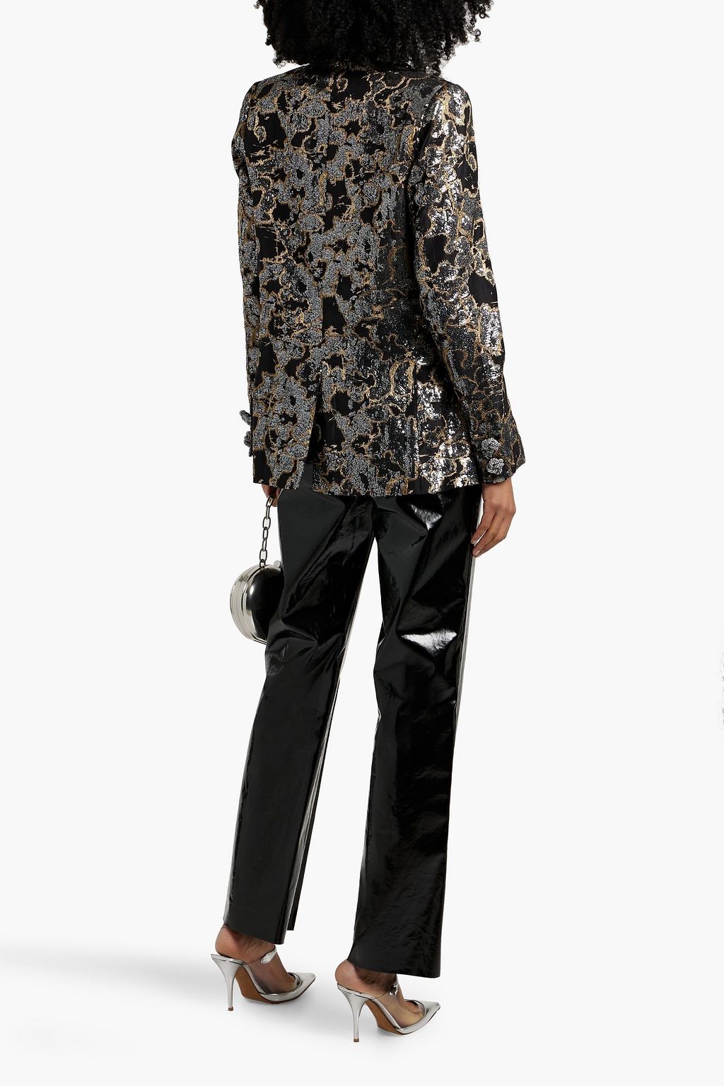 JOHANNA ORTIZ Truly Treasured embellished silk-blend jacquard jacket