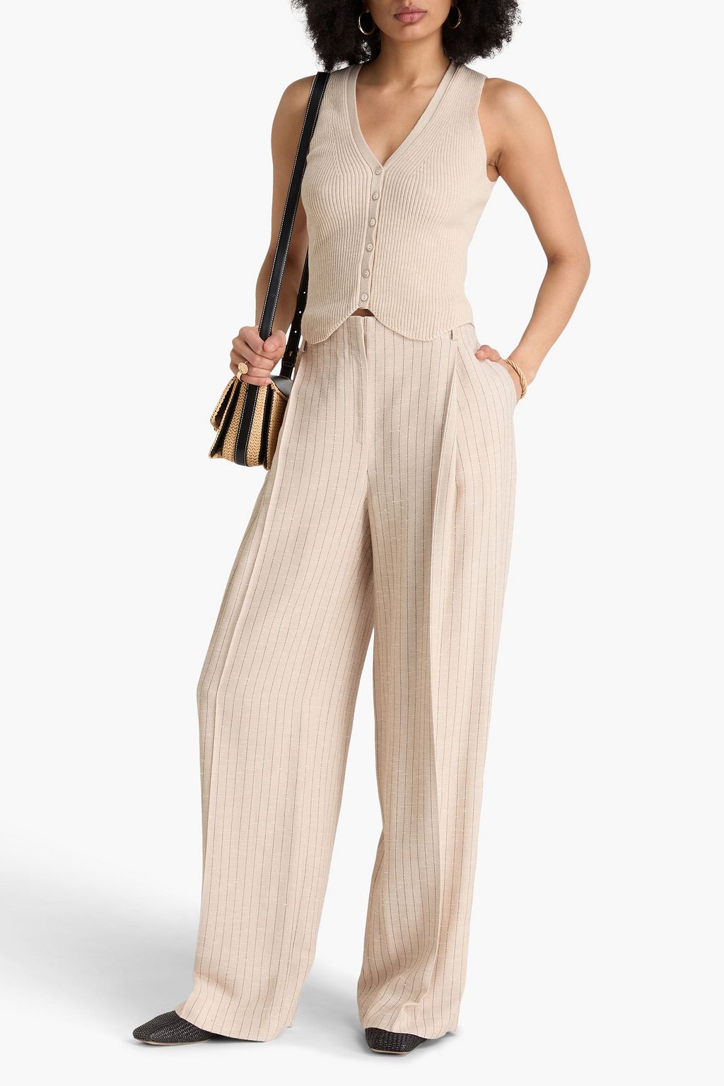 COTTON BY AUTUMN CASHMERE Ribbed cotton vest