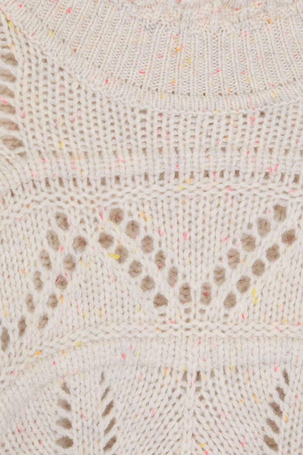 AUTUMN CASHMERE Pointelle-knit cashmere turtleneck sweater