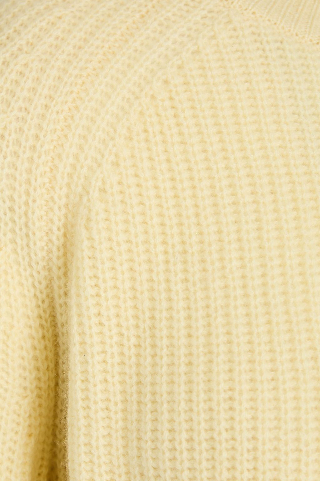 AUTUMN CASHMERE كنزة رياضية من الكشمير بتصميم مضلّع وحواف متموّجة