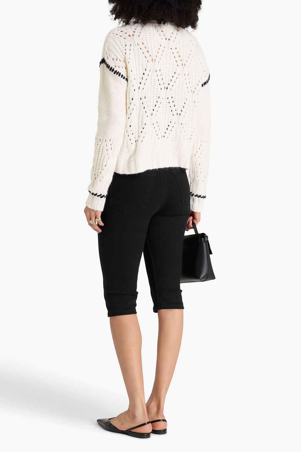 AUTUMN CASHMERE كارديغان من الكشمير بحبكة بوانتيل