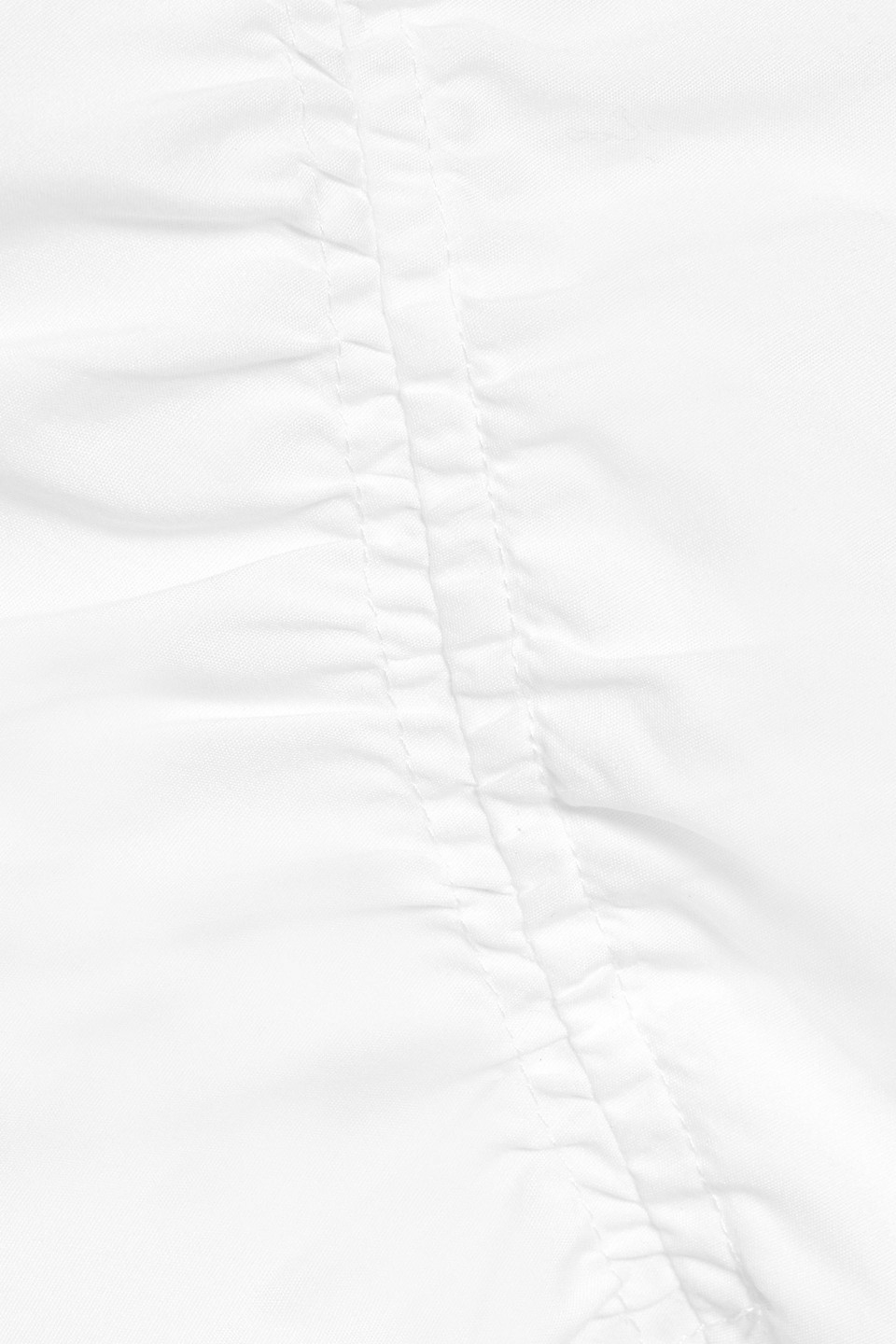 Veronica Beard Talulah Ruched Cotton-blend Poplin Mini Shirt Dress In White