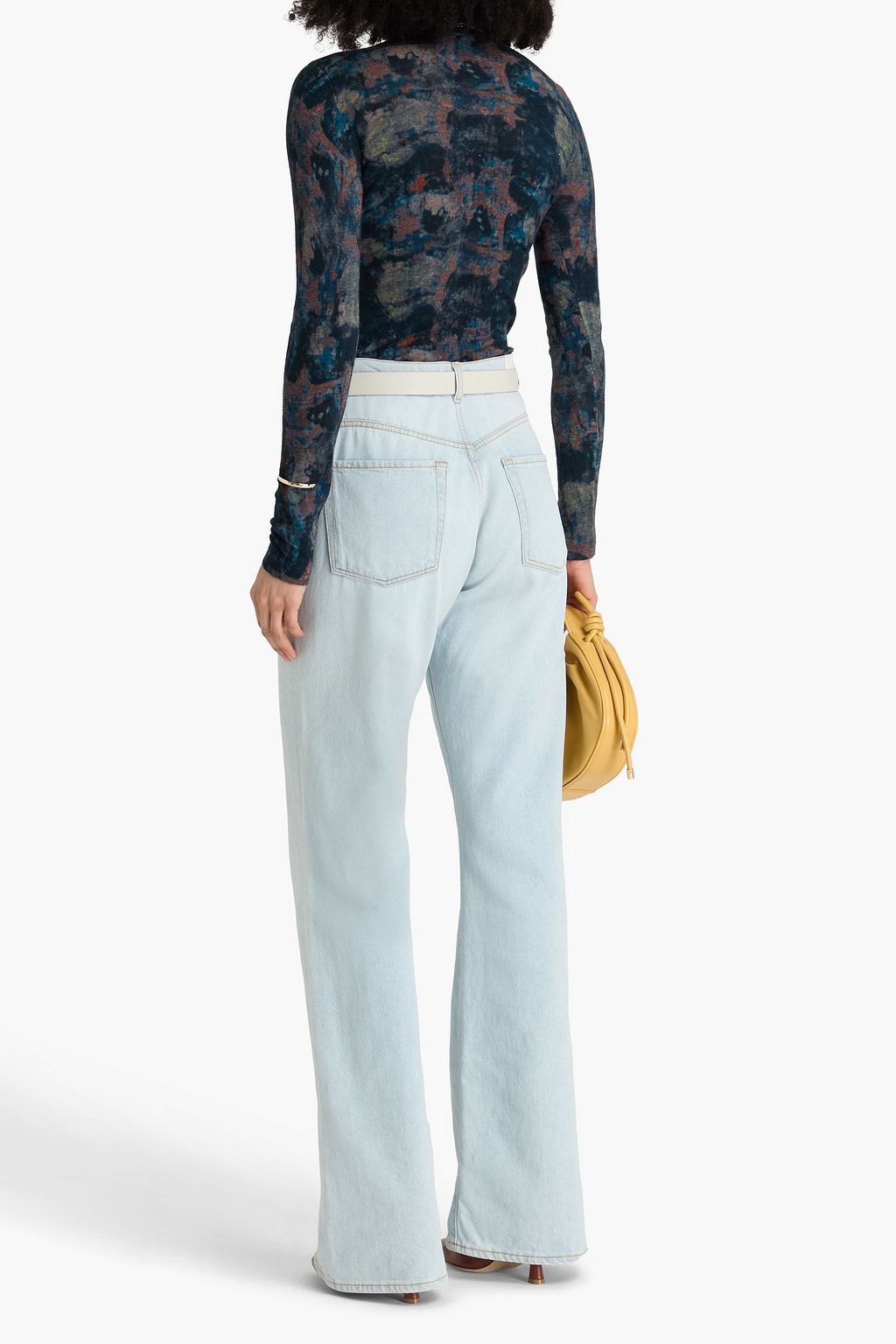 AUTUMN CASHMERE Printed cashmere turtleneck sweater