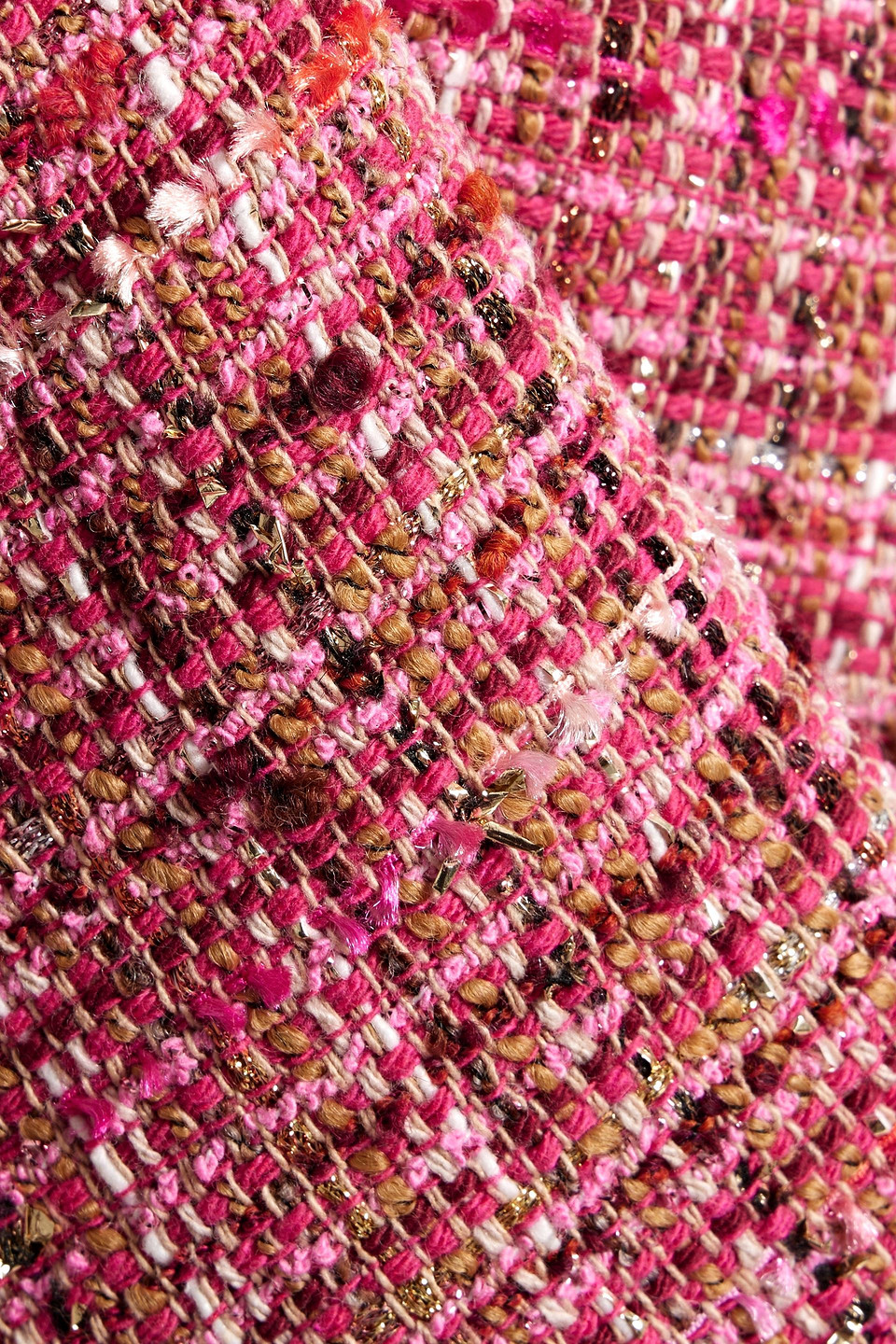 Veronica Beard Ohemia Metallic Tweed Mini Skirt In Pink