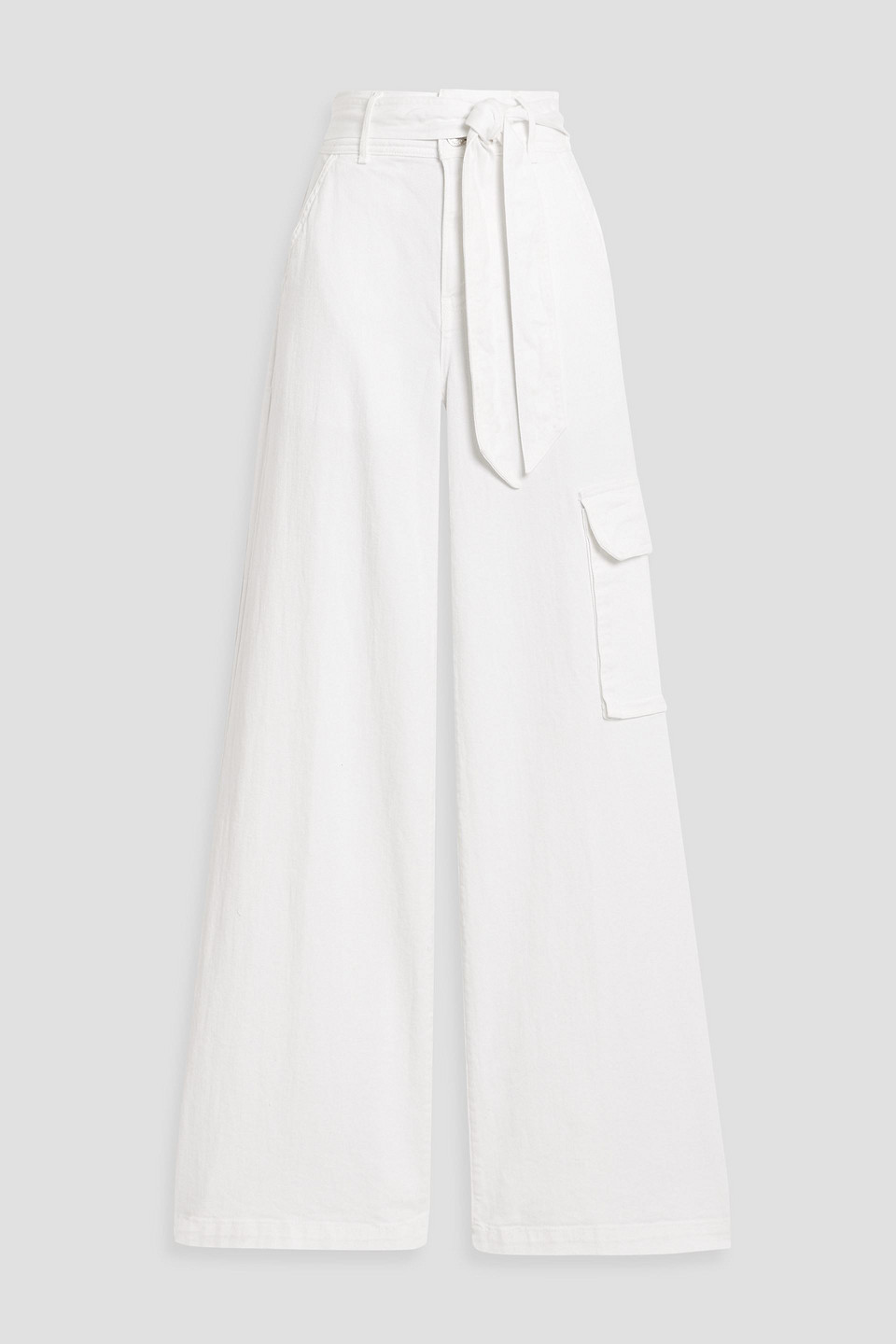 Veronica Beard Belisa High-rise Wide-leg Jeans In White