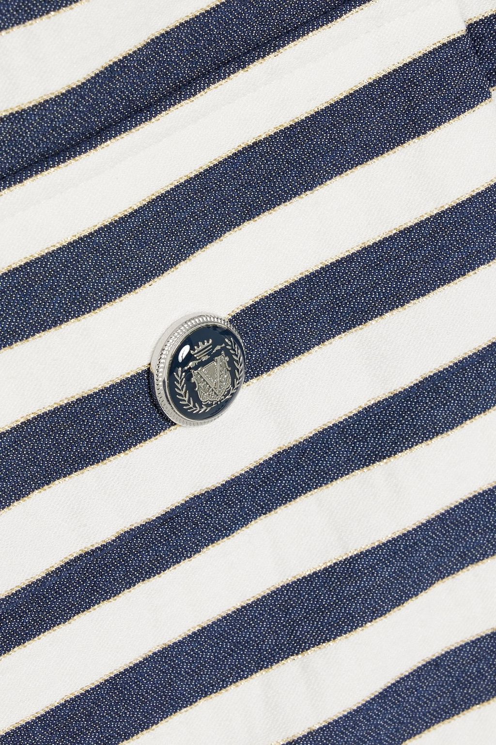 VERONICA BEARD Isa metallic striped woven jacket