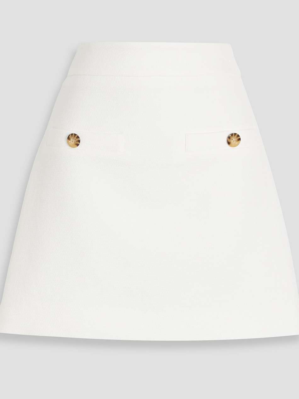 emar cotton-blend piqué mini skirt