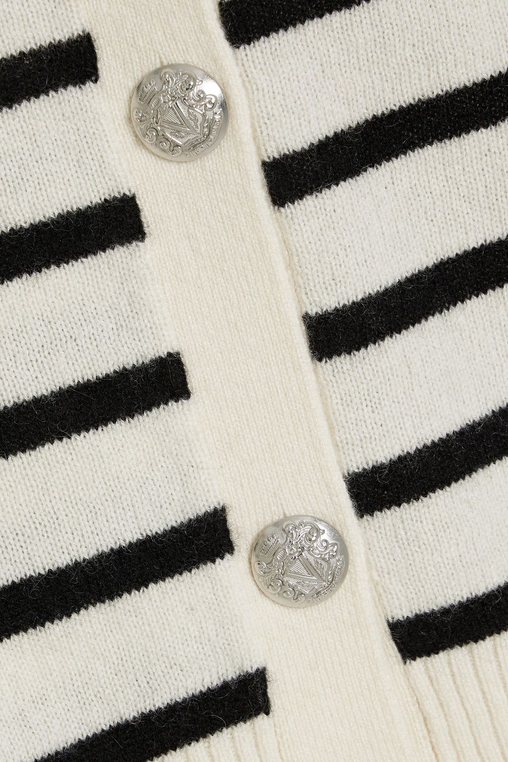 VERONICA BEARD Cheshire striped cashmere cardigan
