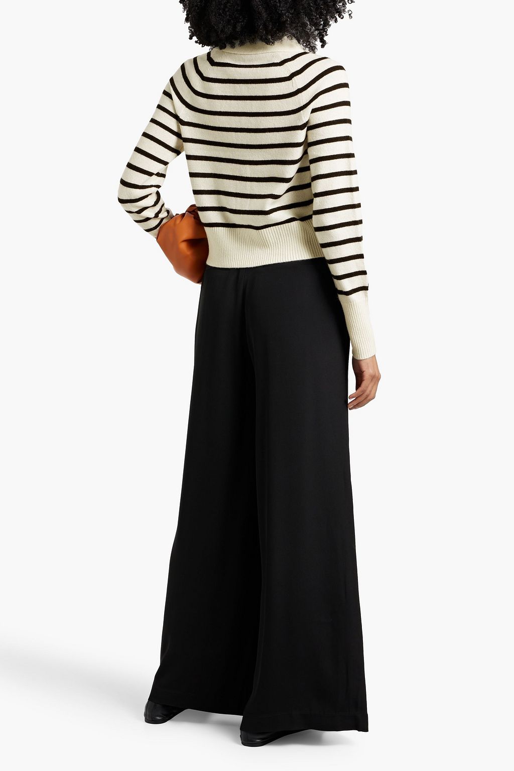 VERONICA BEARD Cheshire striped cashmere cardigan