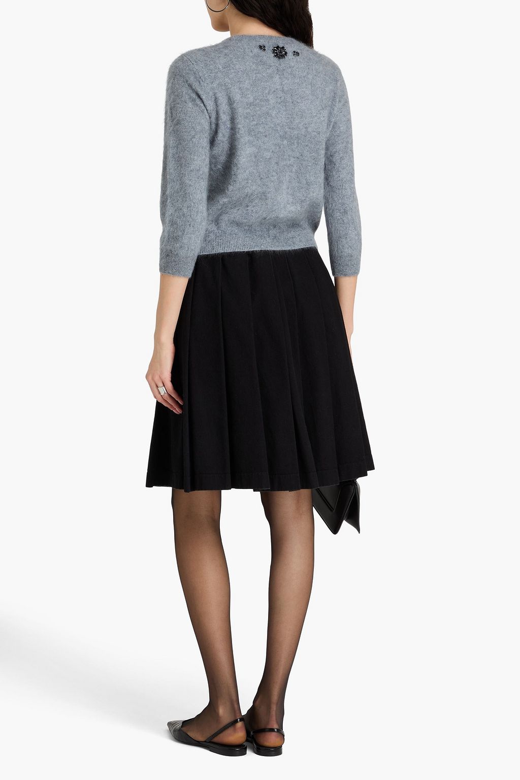 AUTUMN CASHMERE Crystal-embellished cashmere cardigan