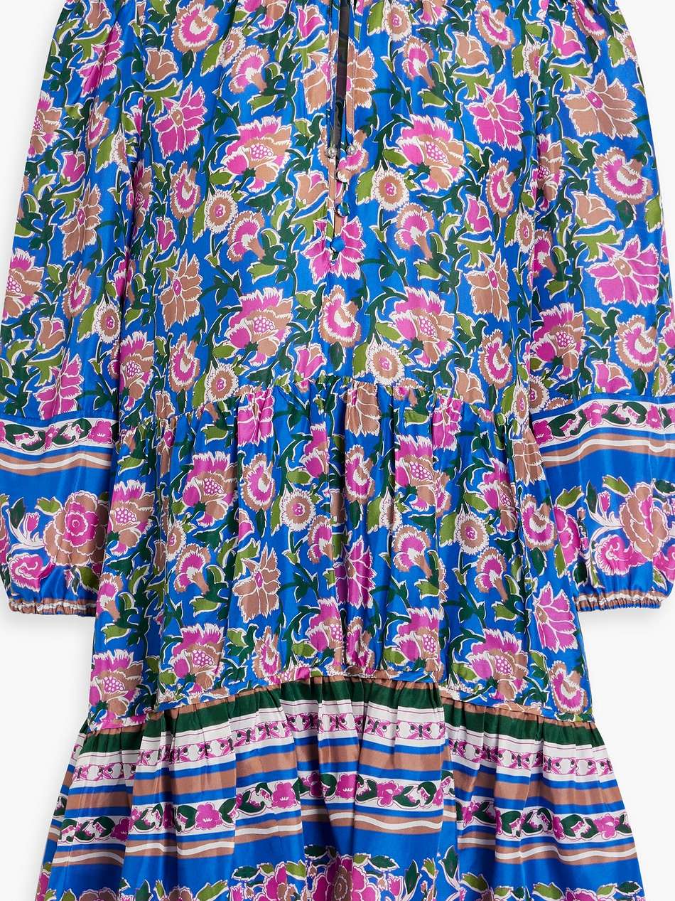 hawken printed silk mini dress