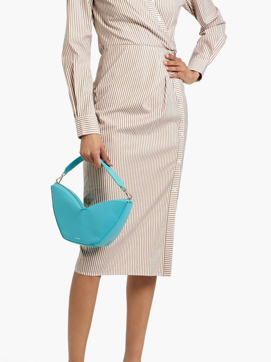 wright wrap-effect striped cotton-poplin midi shirt dress