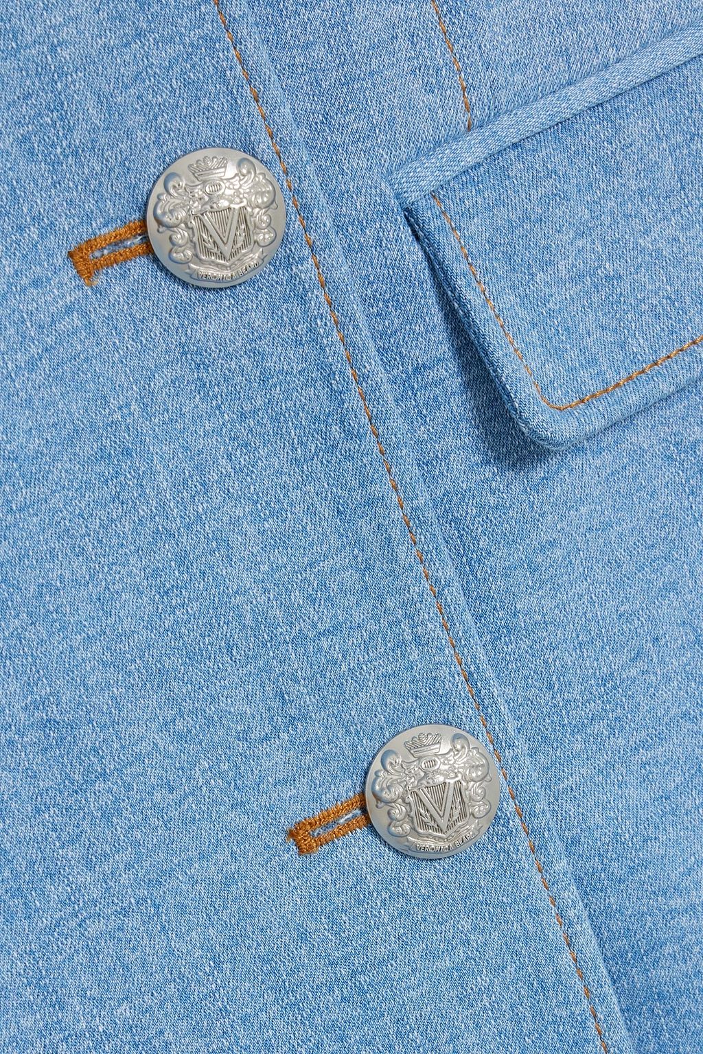 VERONICA BEARD Jules double-breasted denim mini shirt dress