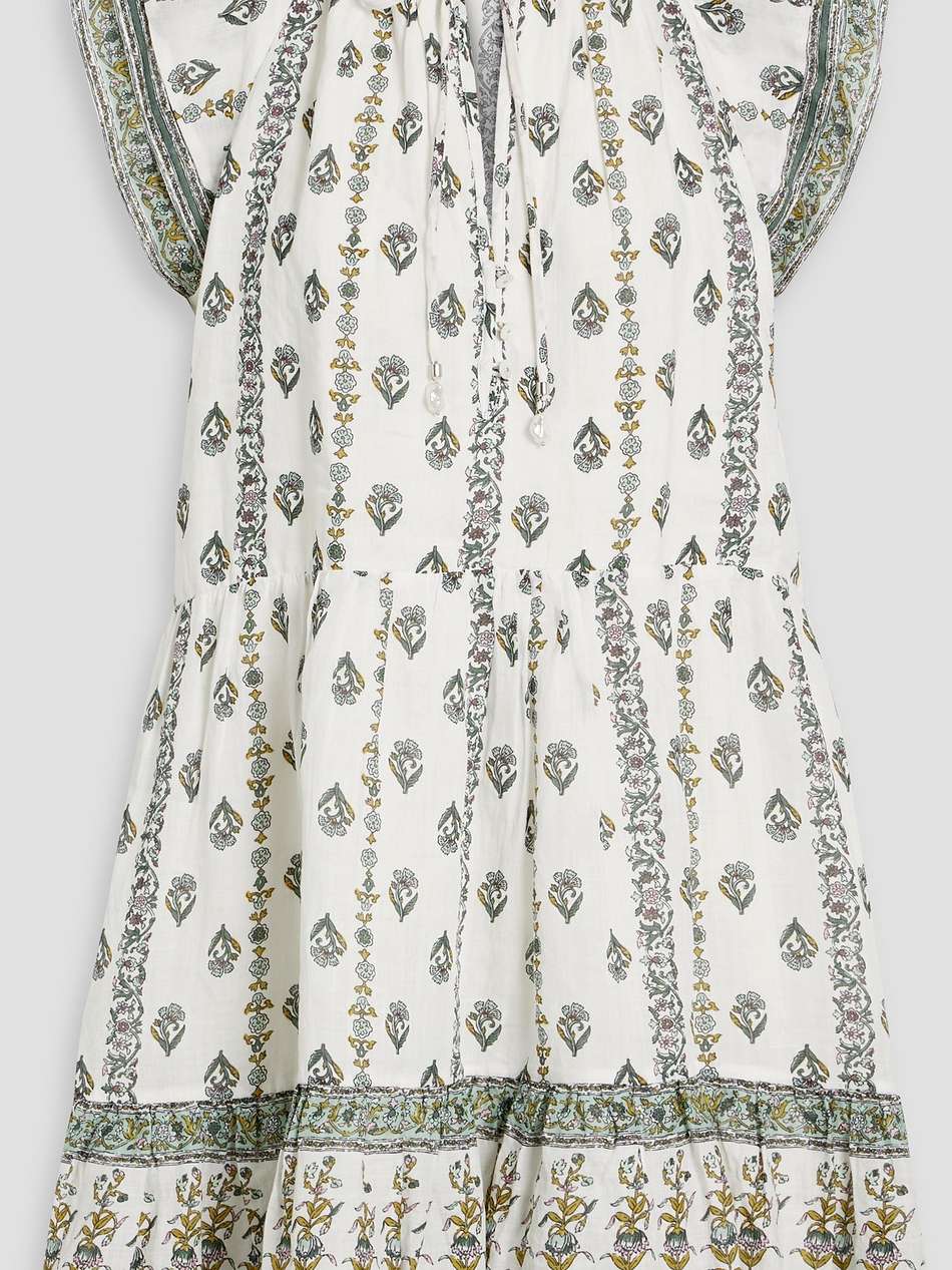 zee printed ramie mini dress