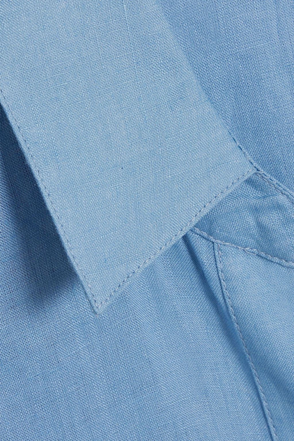 VERONICA BEARD Lavella linen mini wrap dress