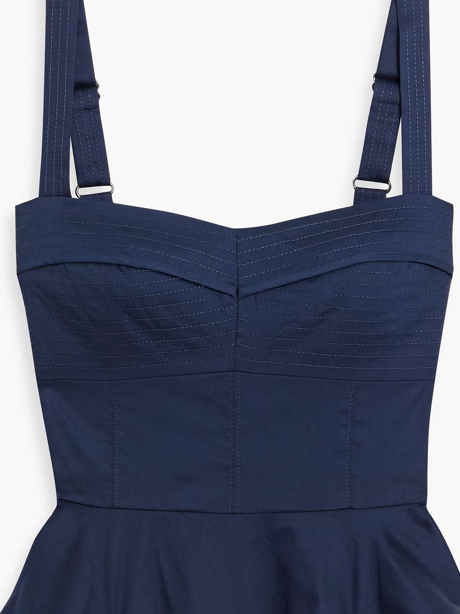 carnegie ruffled quilted cotton-blend top