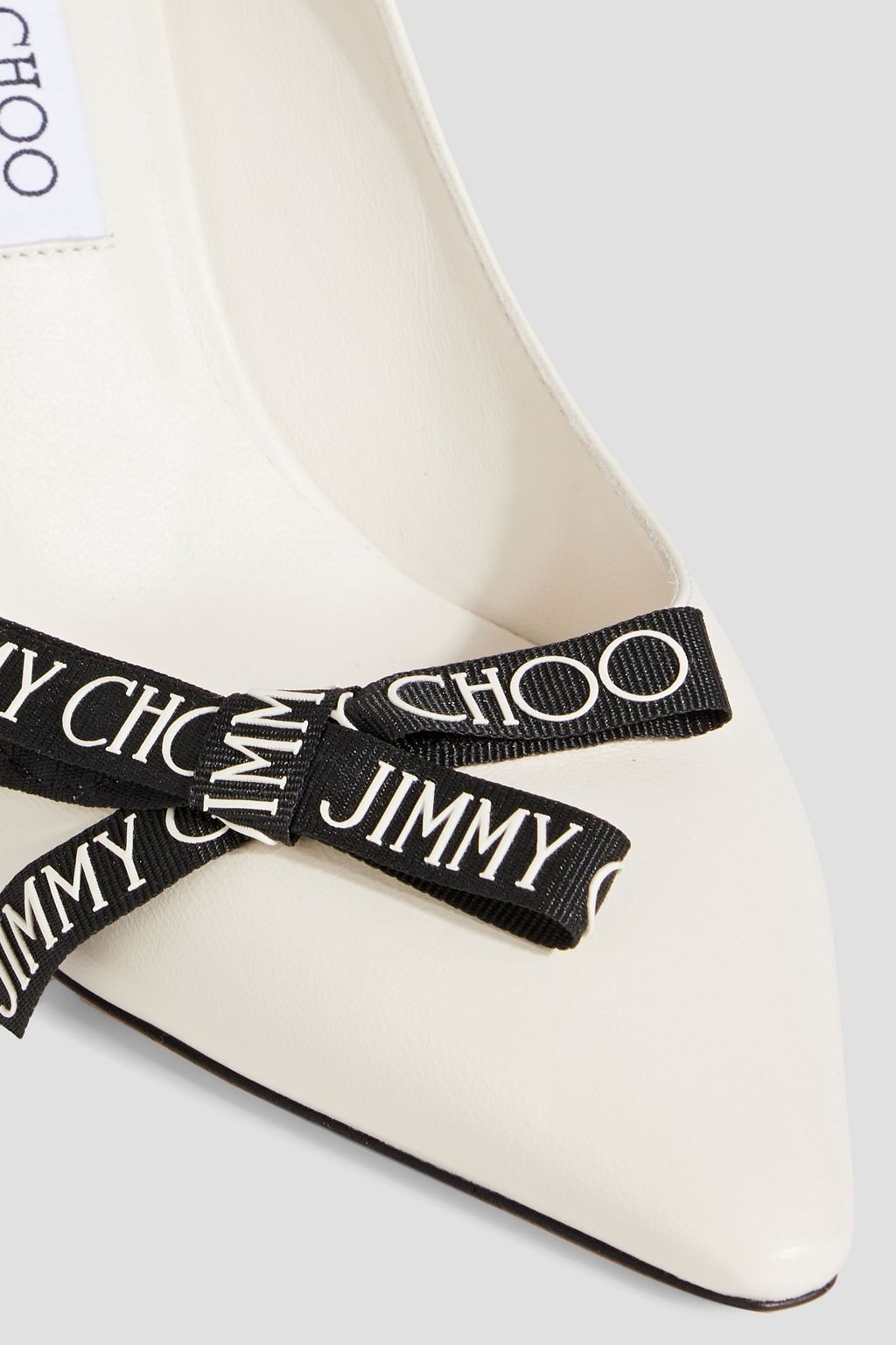 JIMMY CHOO Romy 85 bow-detailed leather pumps