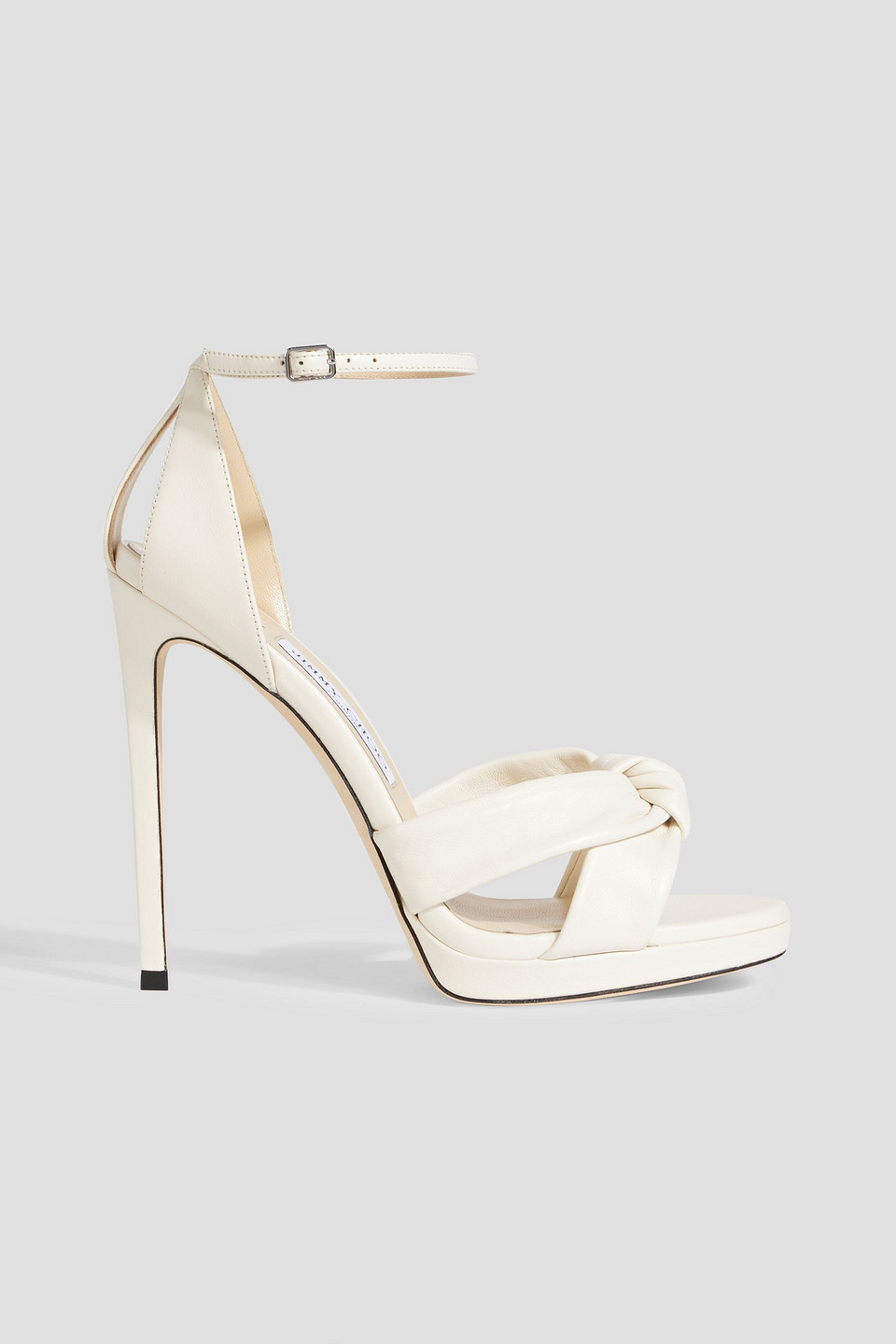 Jimmy Choo Rosie 120 Knotted Leather Sandals In Ivory