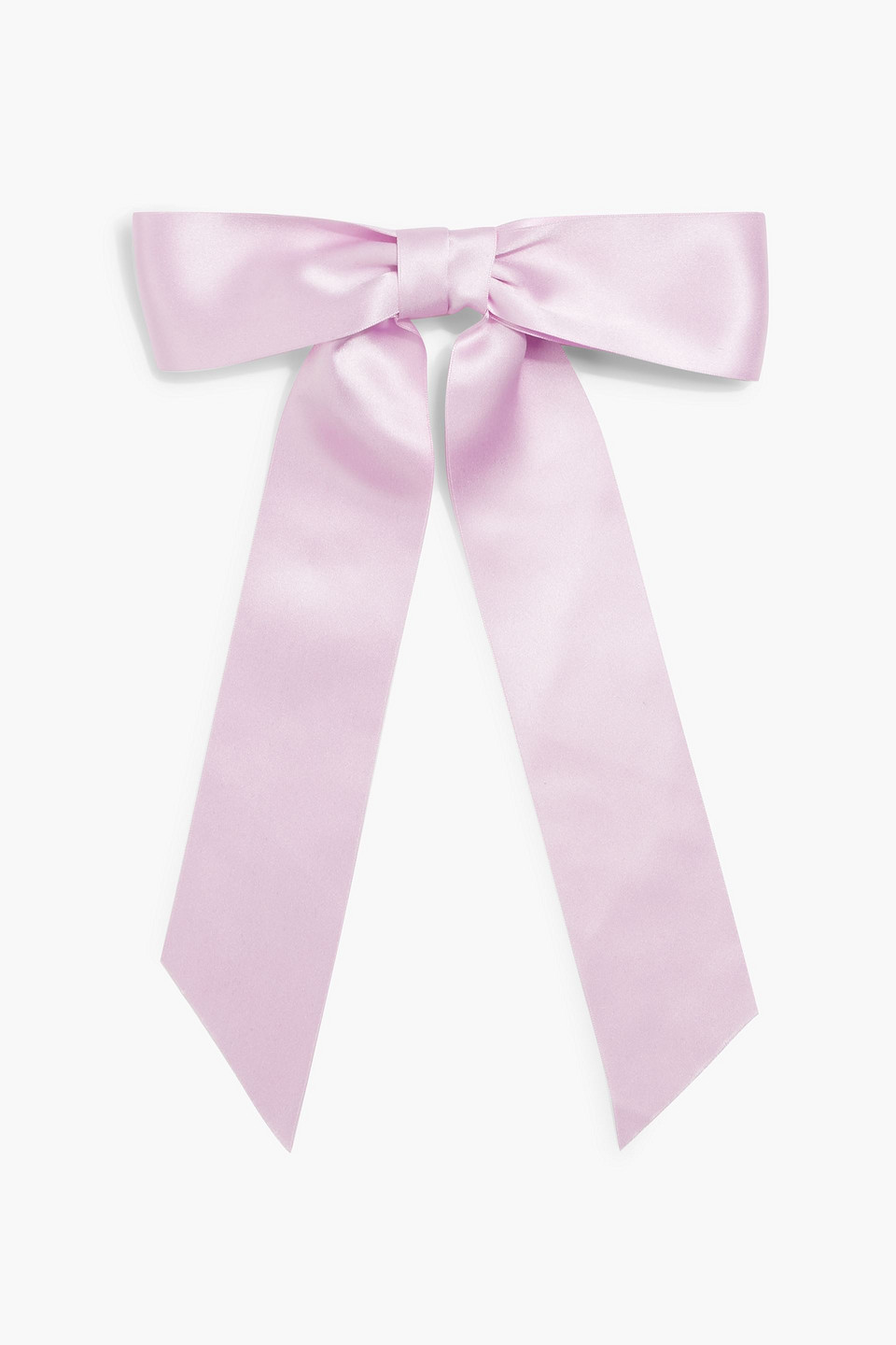 Jennifer Behr Gretta Satin Bow Hair Slide In Pink