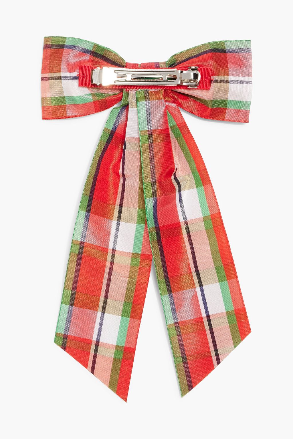 JENNIFER BEHR Bonnie checked organza bow hair clip