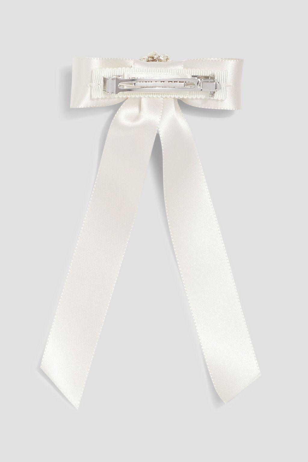 JENNIFER BEHR Paityn faux pearl and satin bow hair clip