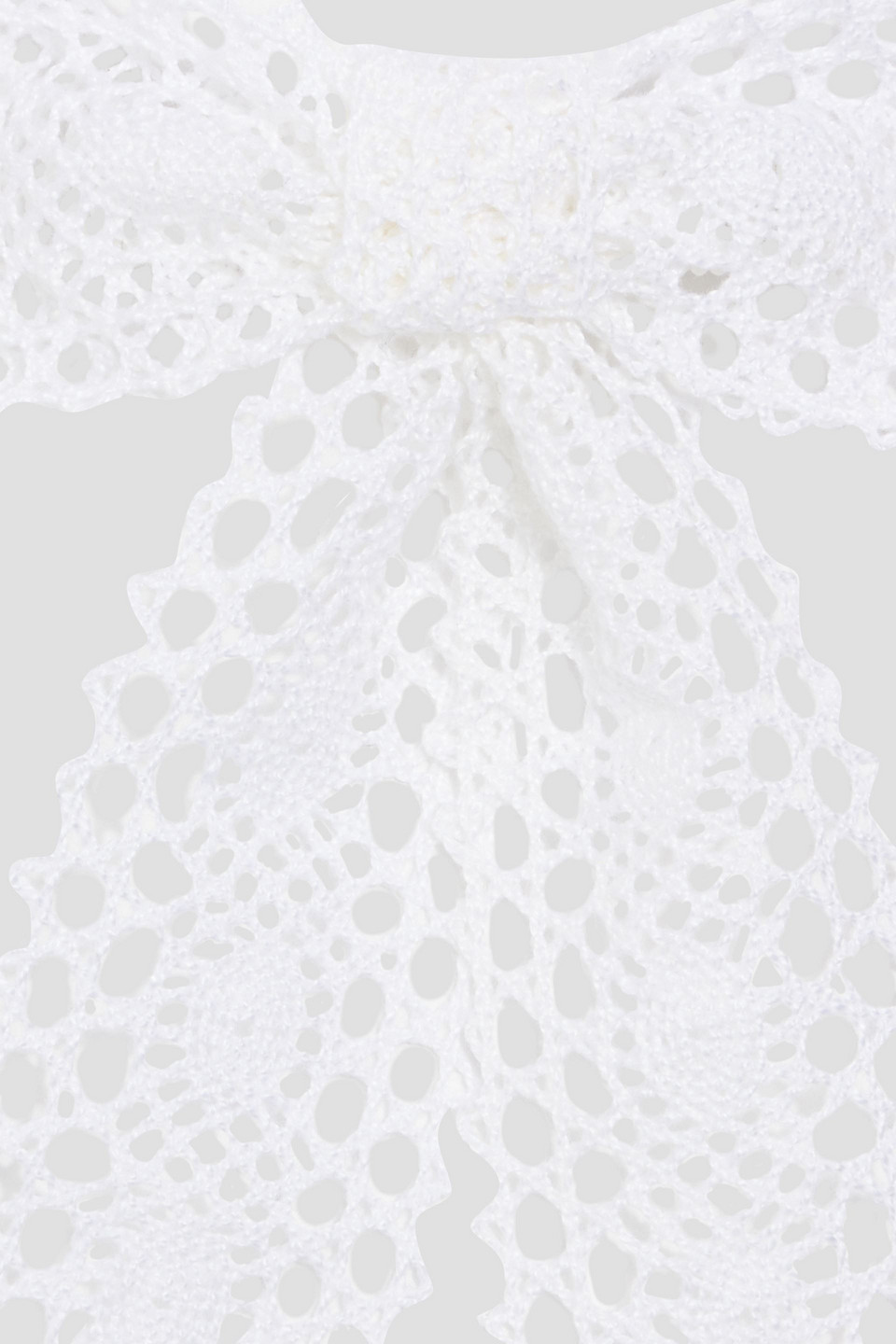 Shop Jennifer Behr Marbella Crocheted Lace Hair Clip In Off-white