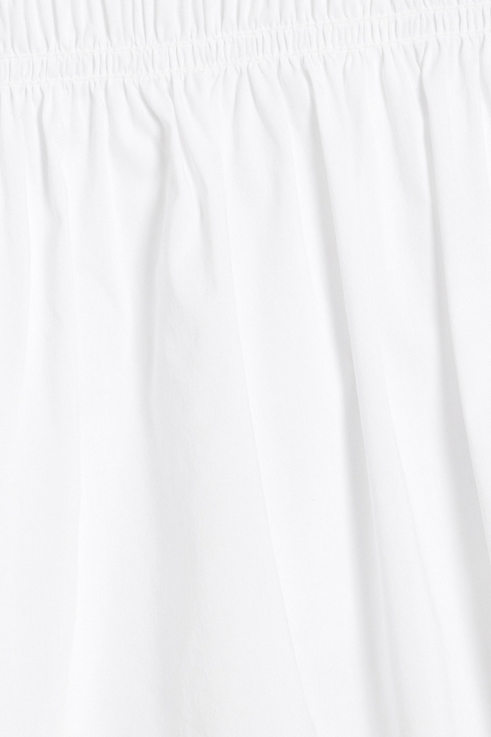 VERONICA BEARD EVRA SHIRRED COTTON-BLEND POPLIN TOP