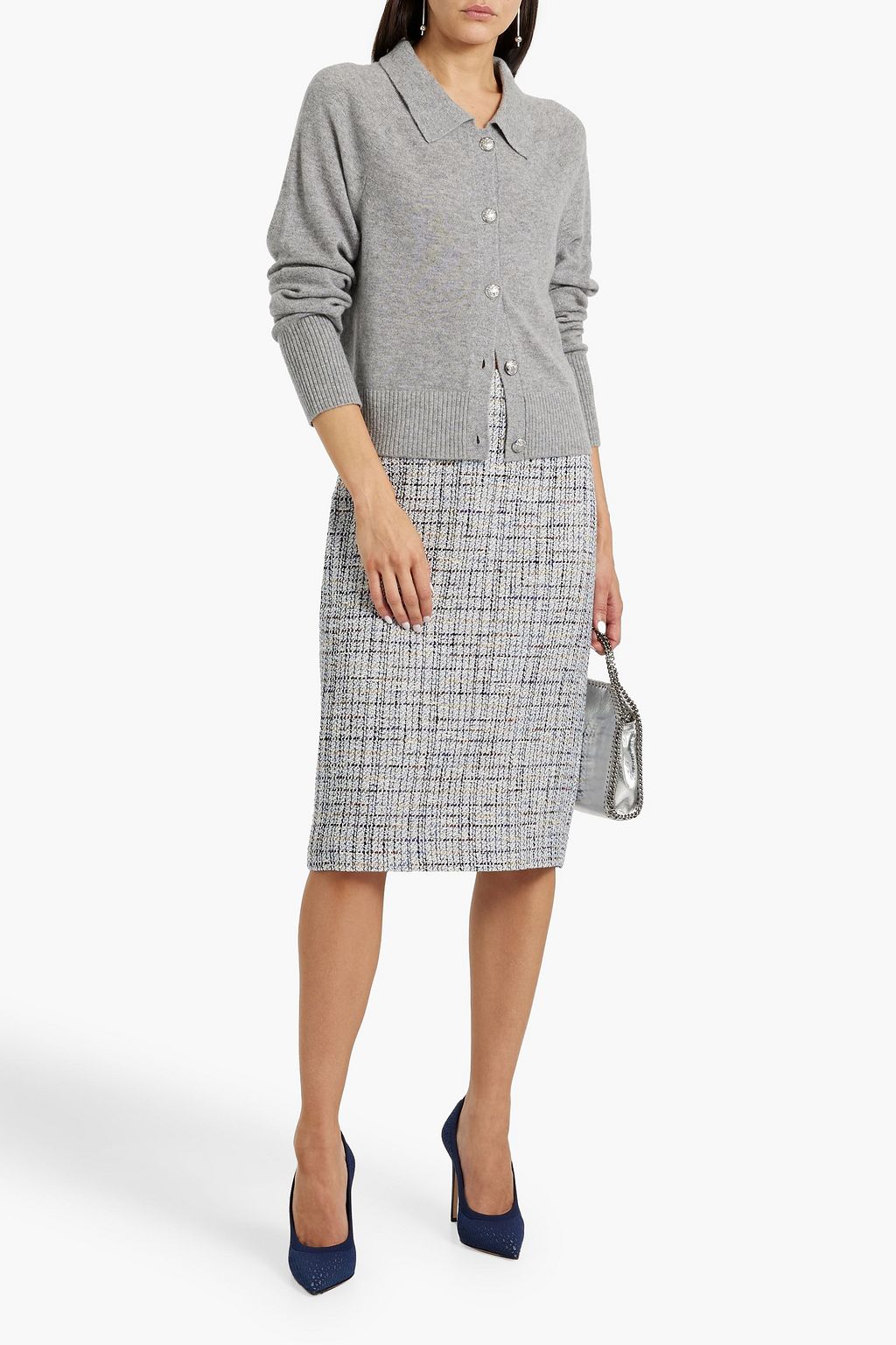 VERONICA BEARD Cheshire striped cashmere cardigan