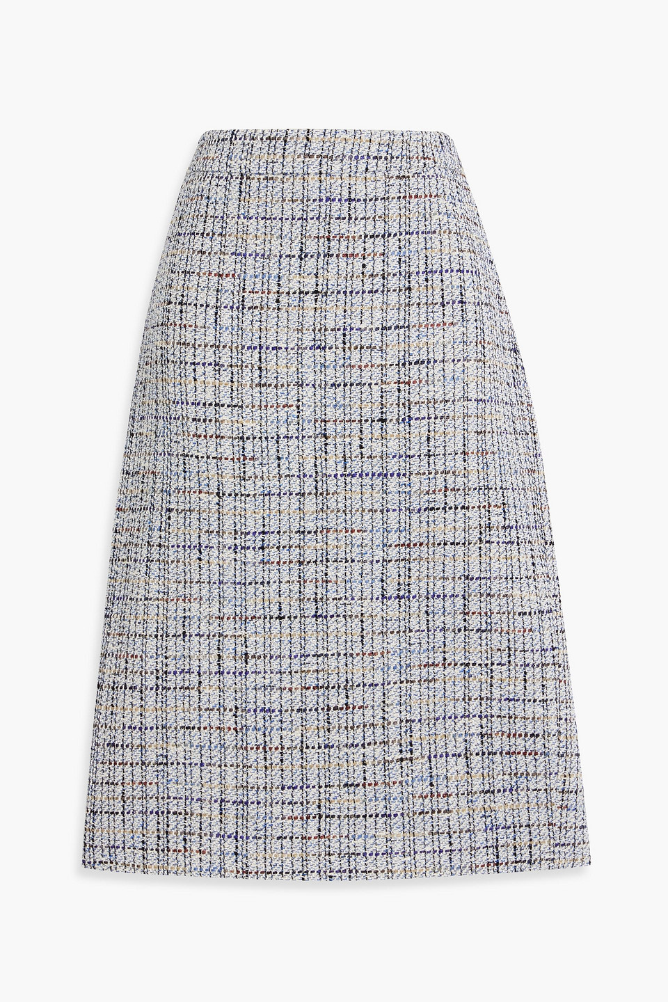 Veronica Beard Nervi Metallic Cotton-blend Tweed Skirt In Blue